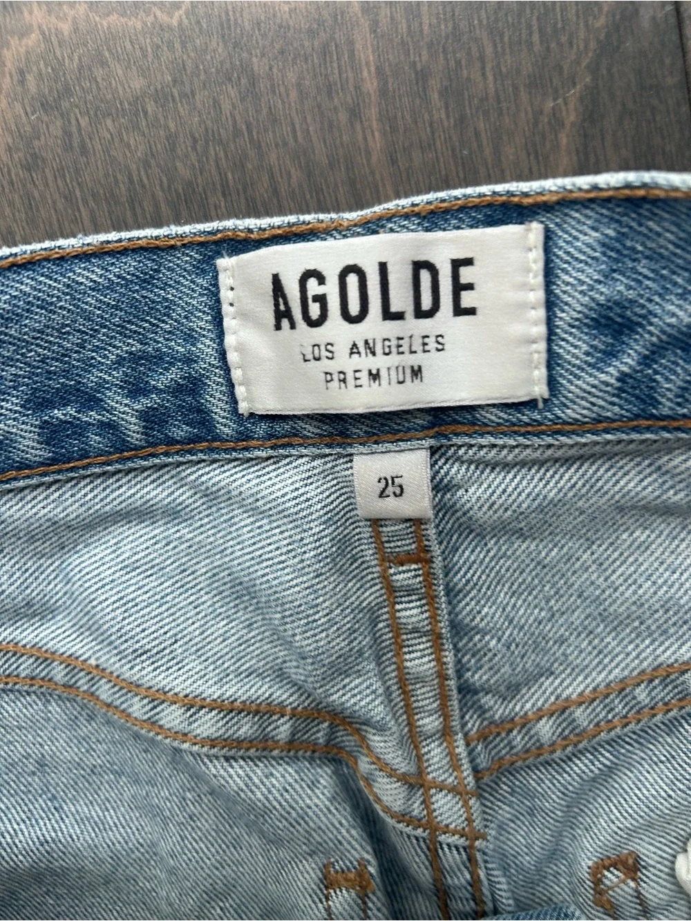 Agolde Denim Jeans Riley Cropped High Rise - Picture 2 of 9